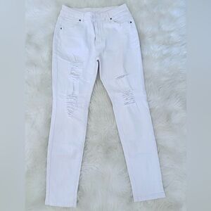 White Ripped Skinny Jeans